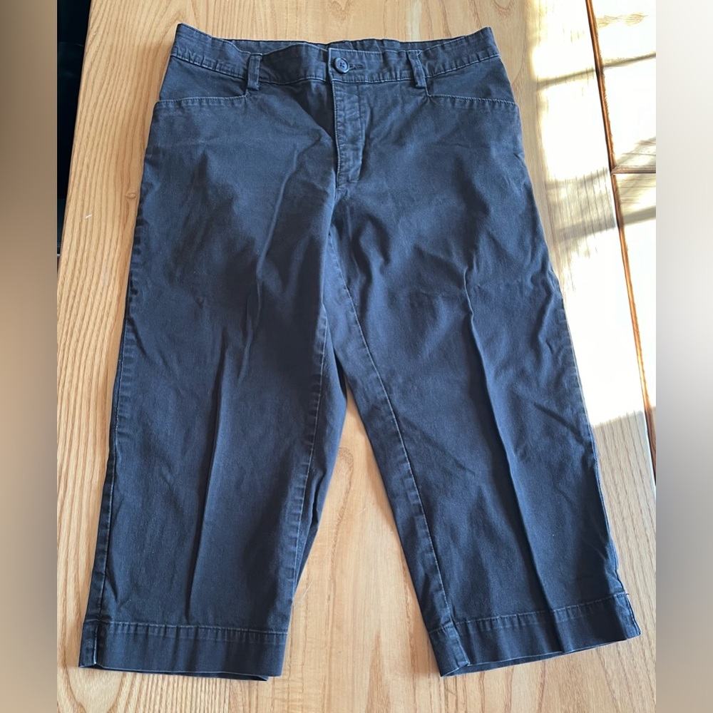 Lee just below the waist Dark Brown Capri Pants size 10 Medium Casual comfy